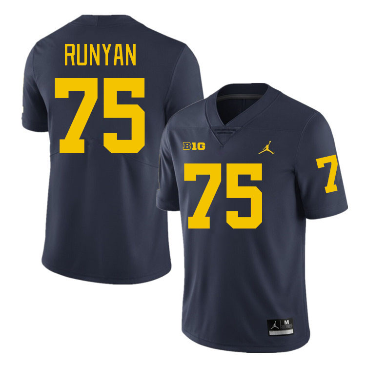 Jon Runyan Michigan Jersey,Michigan Wolverines #75 Jon Runyan Jersey Youth-Navy